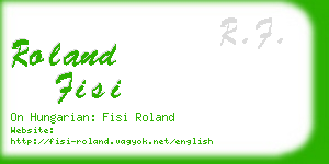 roland fisi business card